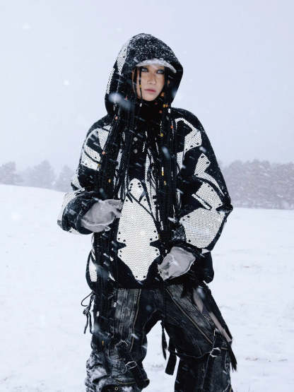 Reflective Armor Hoodie-IYAMIUIO