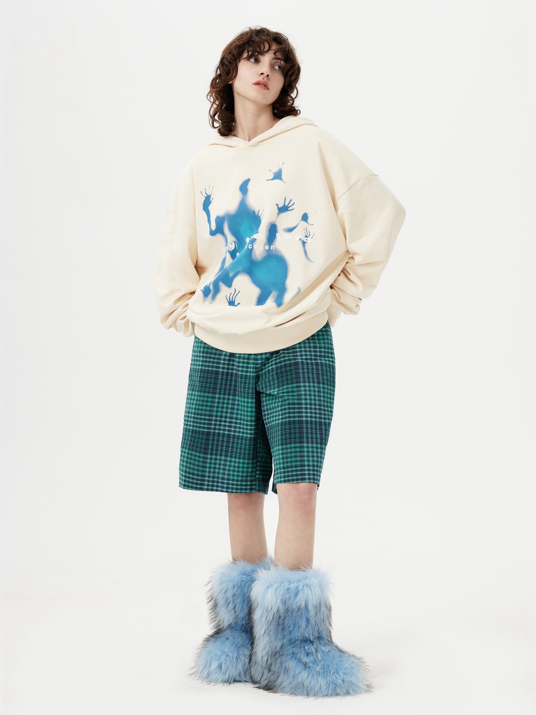 Aelfric Eden Abstraction Shadow Print Hoodie-IYAMIUIO