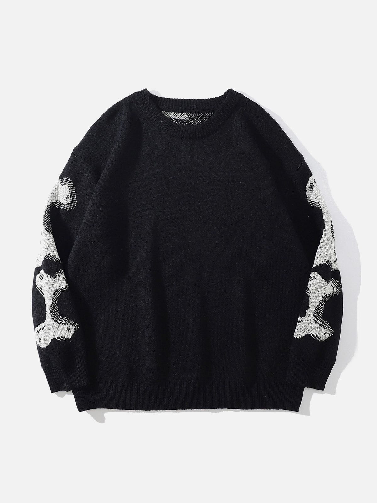Aelfric Eden Skeleton Pattern Knit Sweater-IYAMIUIO