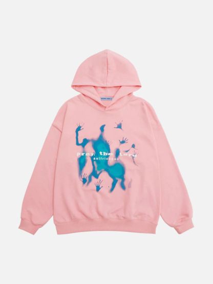 Aelfric Eden Abstraction Shadow Print Hoodie-IYAMIUIO