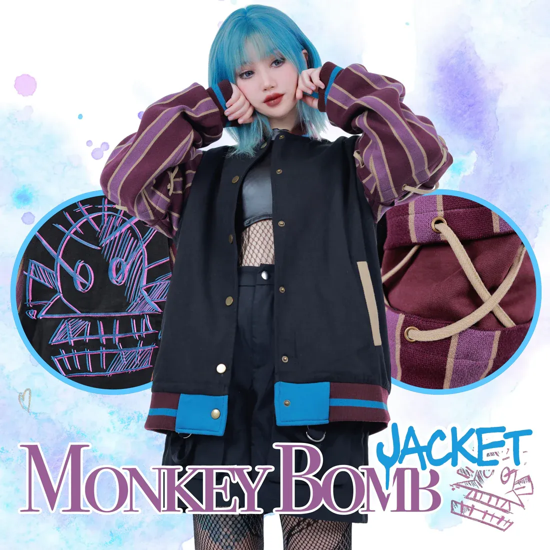 Monkey Bomb Varsity Jacket JINX-IYAMIUIO