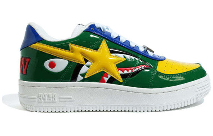 A Bathing Ape Bape sta Low M2 'Green Shark Face' 1G30-191-002GRN-IYAMIUIO