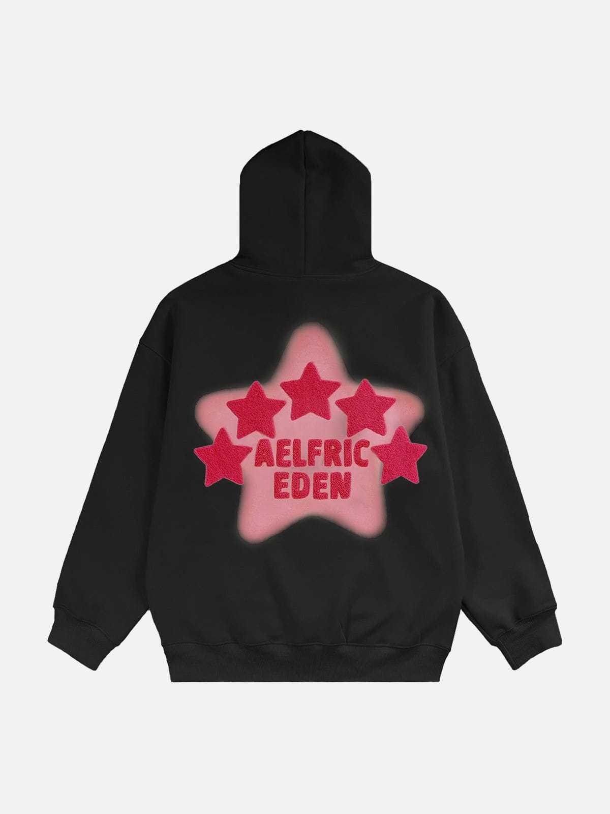 Aelfric Eden Vintage Embroidery Star Hoodie-IYAMIUIO