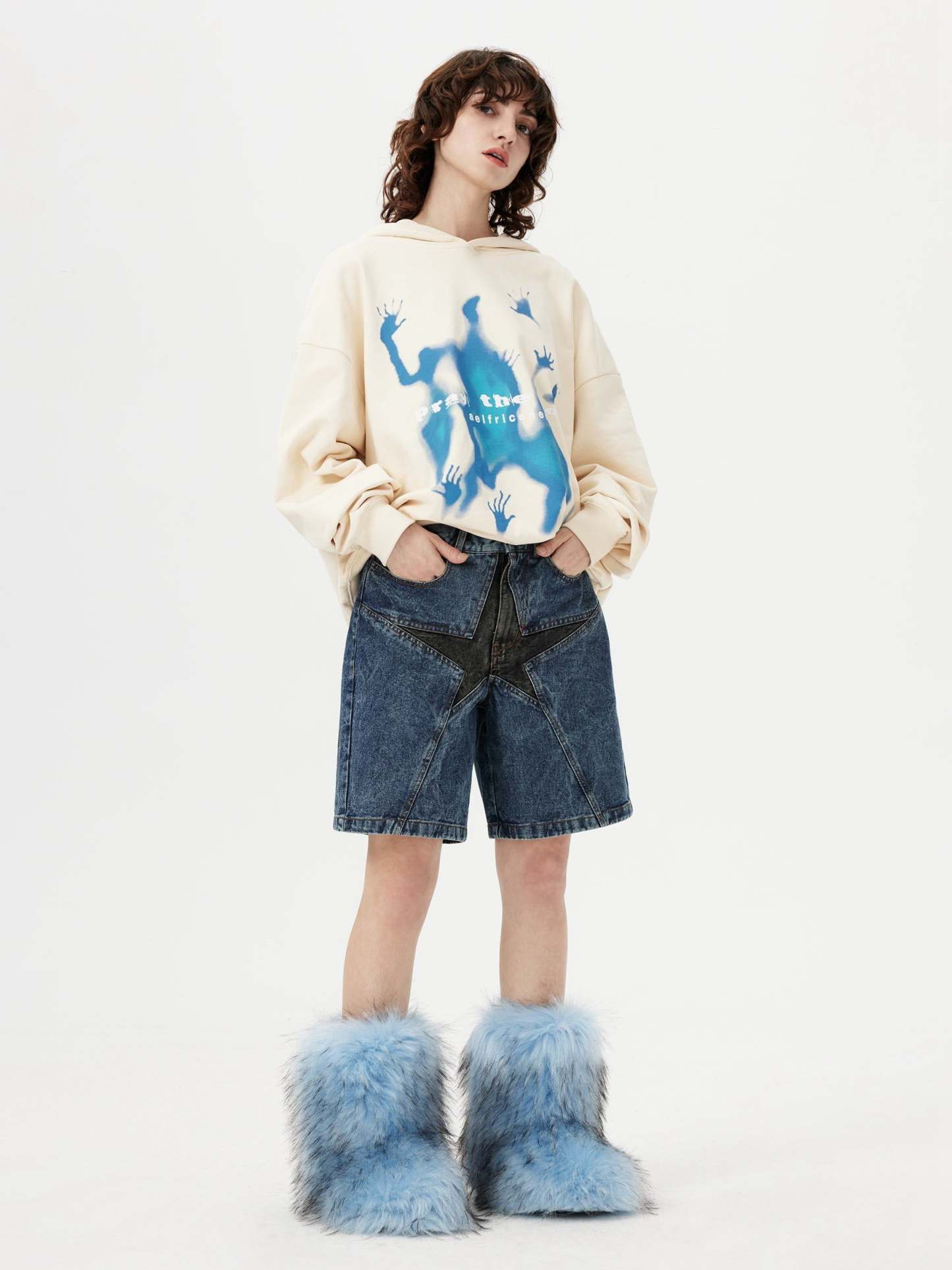 Aelfric Eden Abstraction Shadow Print Hoodie-IYAMIUIO