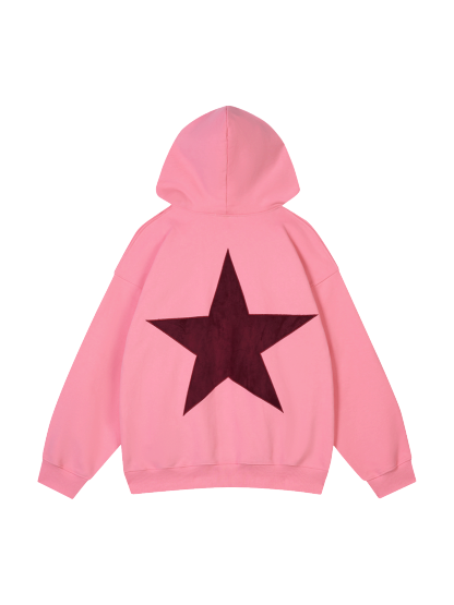 Aelfric Eden Star Print Color Contrast Hoodie-IYAMIUIO