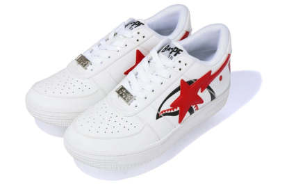 A Bathing Ape Bape Sta Low Sneakers 'Red White' 1F70-191-004RED-IYAMIUIO