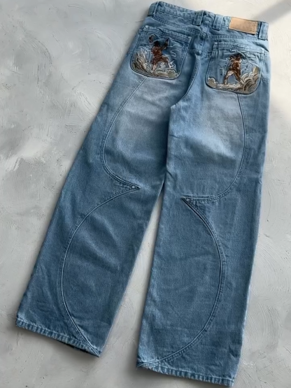WILD WEST EMBROIDERED JEANS 