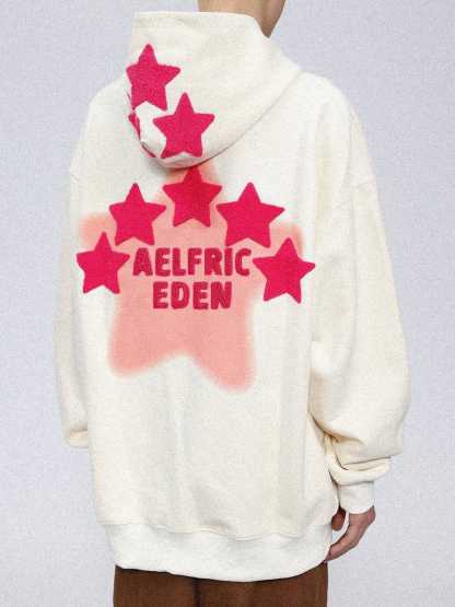 Aelfric Eden Vintage Embroidery Star Hoodie-IYAMIUIO