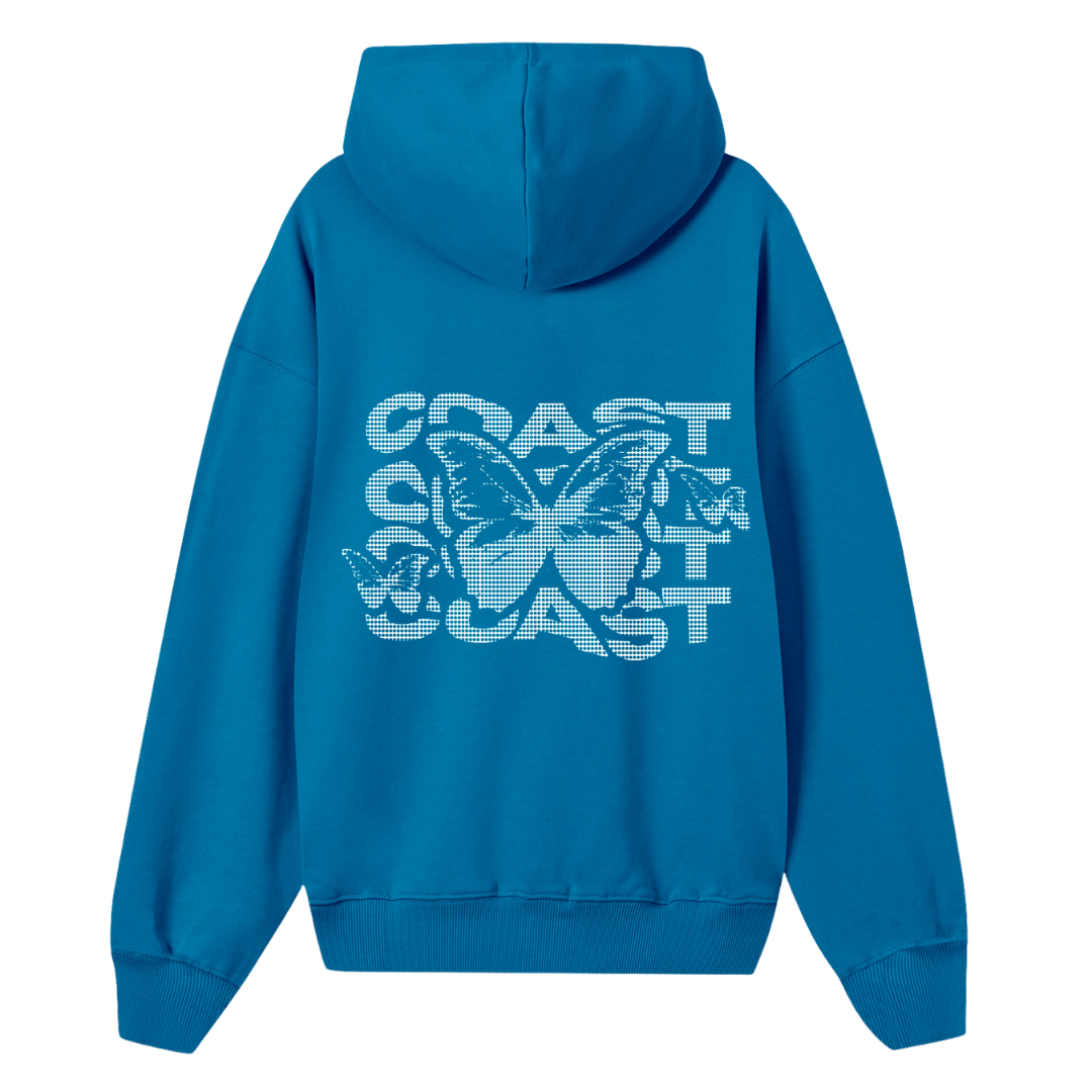 Blue Half Tone Zipper-IYAMIUIO