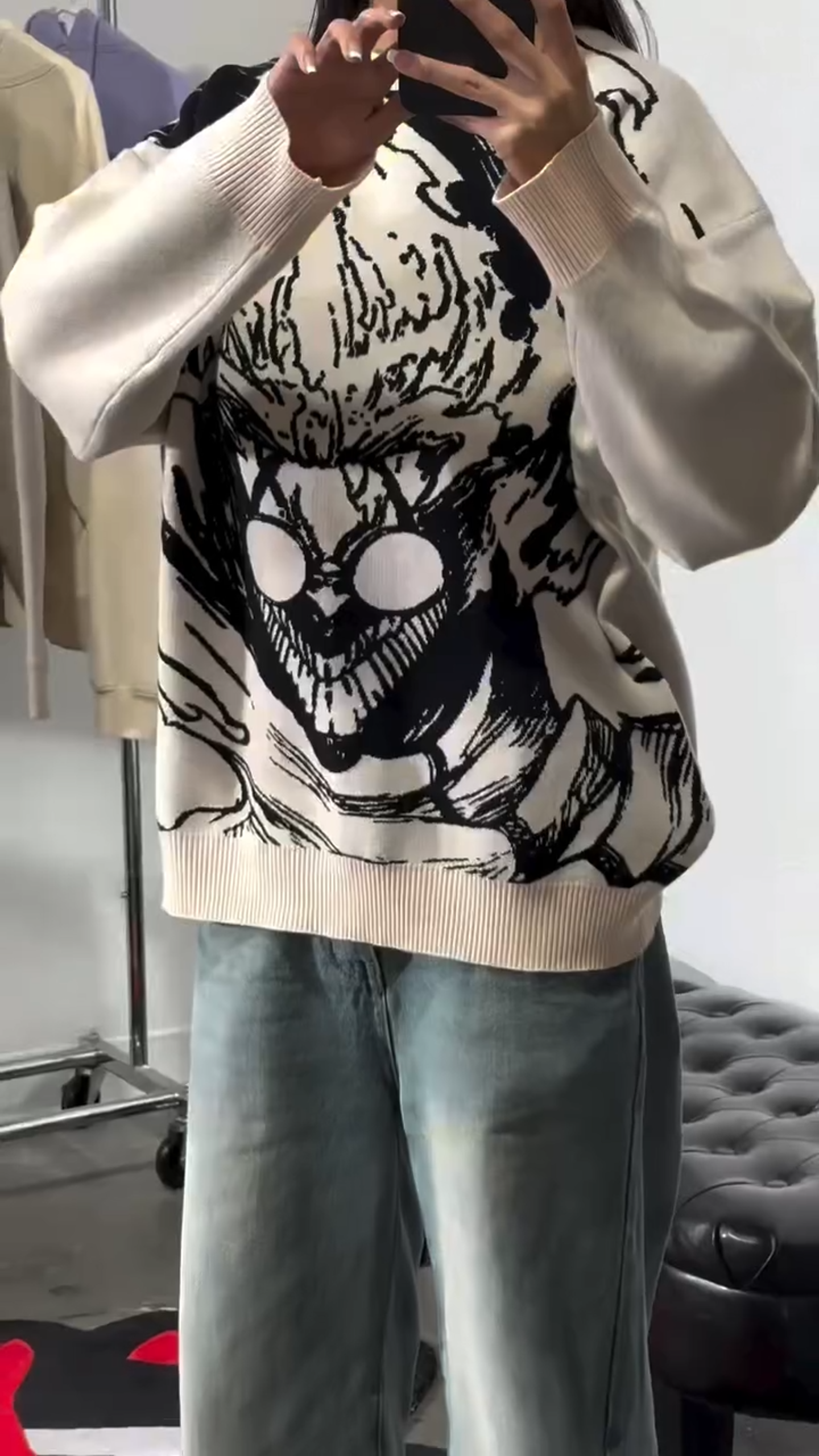 Dandadan Knit Sweater-IYAMIUIO