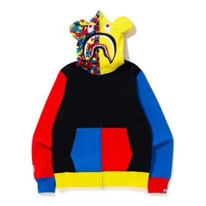 A Bathing Ape x MEDICOM TOY Shark Camo Full Zip Hoodie 'Multicolor' 1G73-115-910