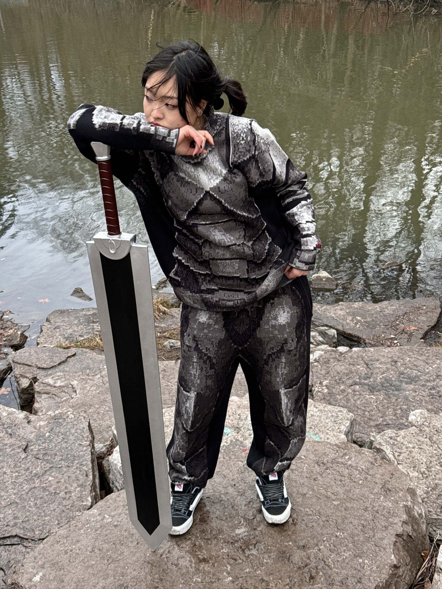 "WARRIOR" Sweatpants-IYAMIUIO