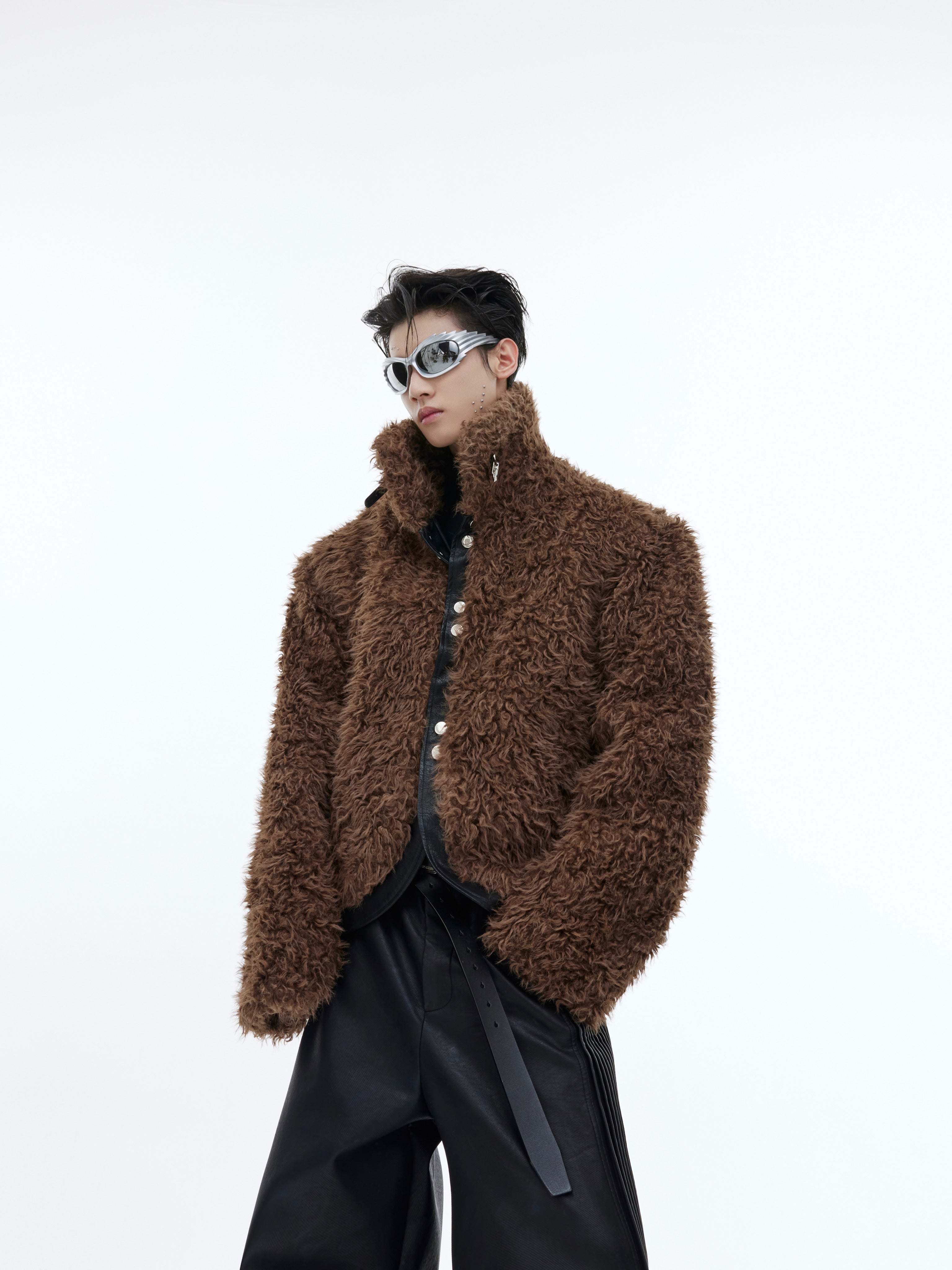 【23s November.】Retro Sherpa Pu Leather Plush Jacket-IYAMIUIO