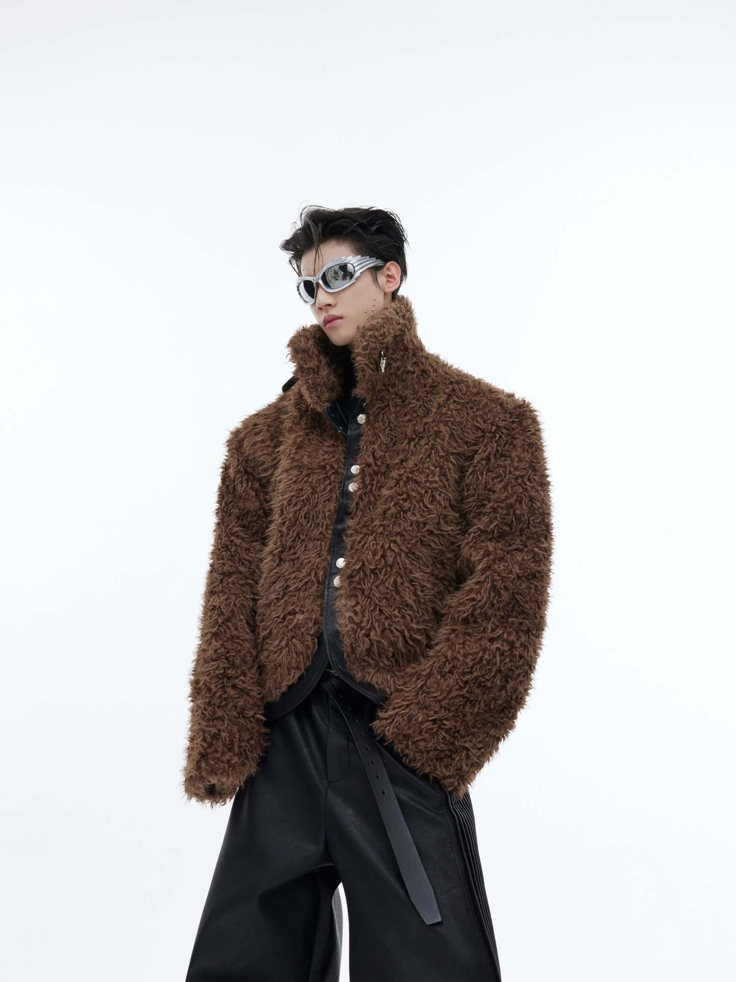 【23s November.】Retro Sherpa Pu Leather Plush Jacket-IYAMIUIO