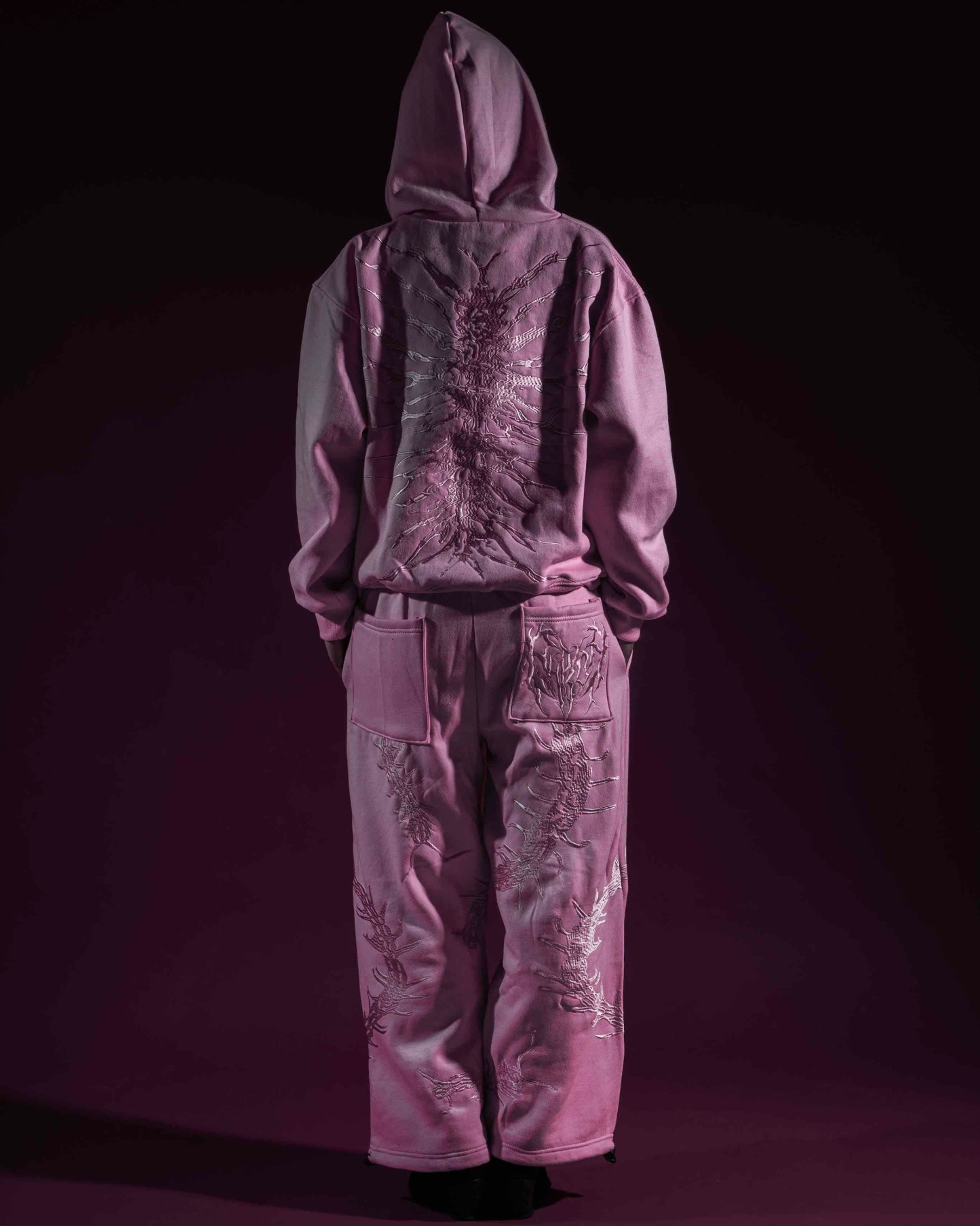 GHOUL ZIP+SWEATS (PINK)-IYAMIUIO
