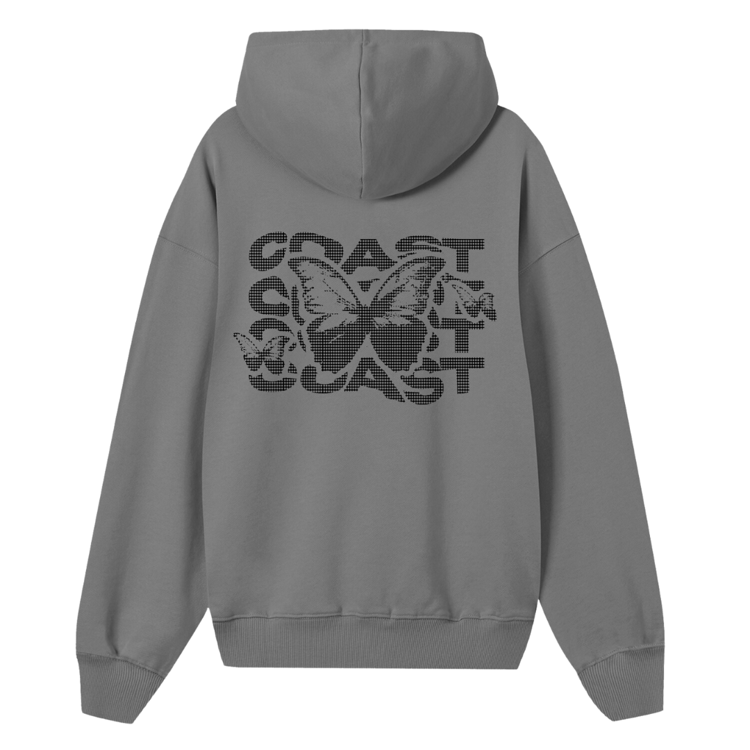 Gray Half Tone Zipper-IYAMIUIO