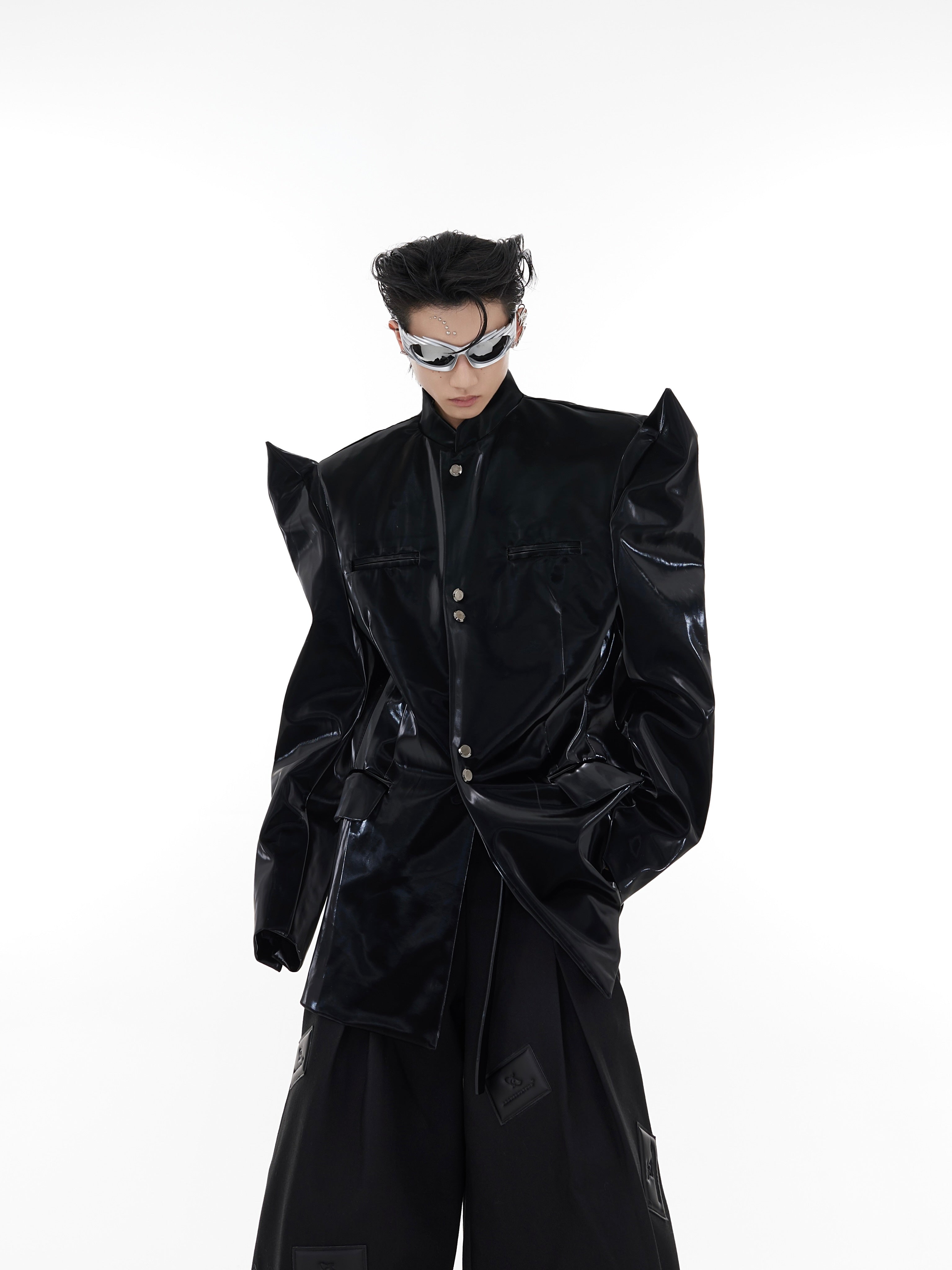 【23s August.】Horn-shaped Leather Jacket-IYAMIUIO