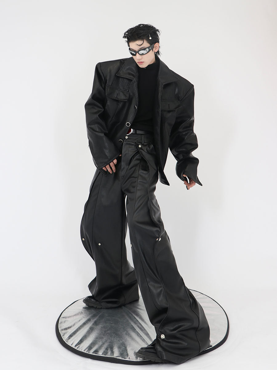 Short Jacket Motorcycle Jacket-IYAMIUIO