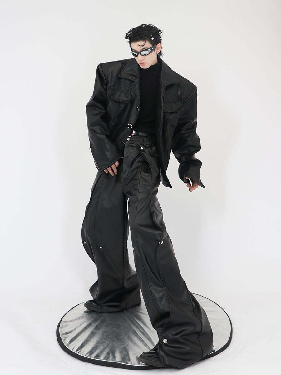 Short Jacket Motorcycle Jacket-IYAMIUIO