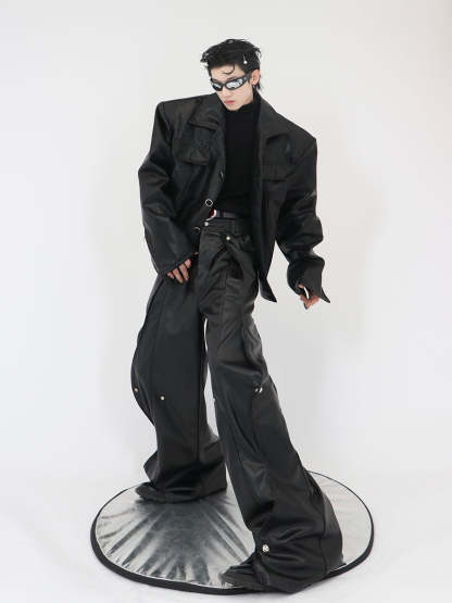 Short Jacket Motorcycle Jacket-IYAMIUIO