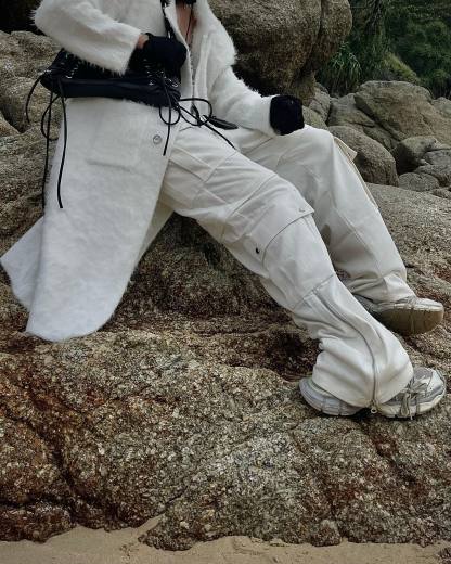 【23s Feb.】Knife Cut Cargo Pants-IYAMIUIO