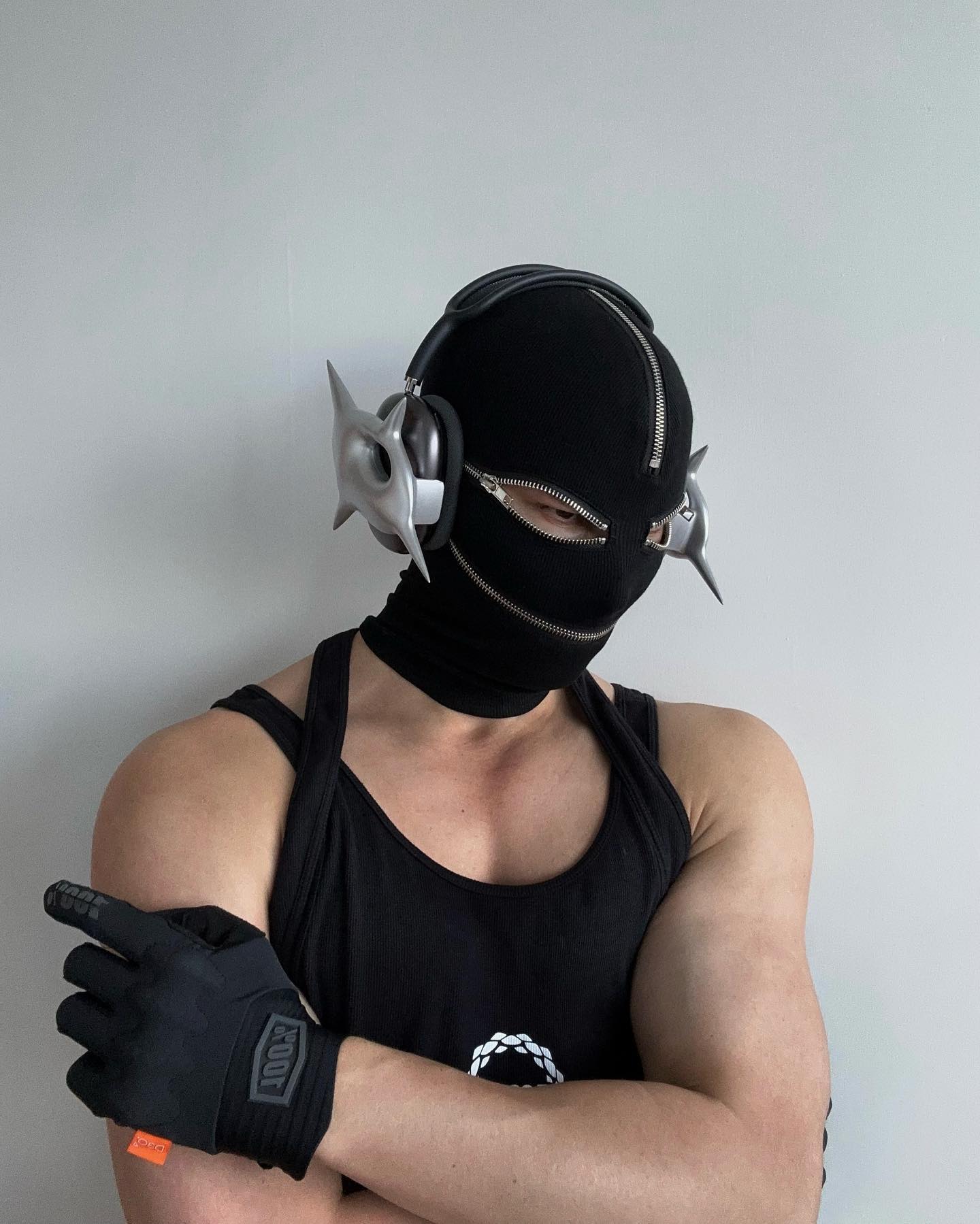 Knitted Zipper Face Mask-IYAMIUIO