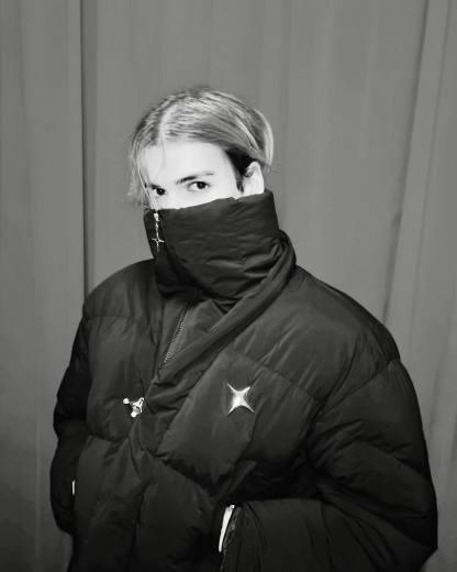 High Neck Asymmetrical Design Winter Coat-IYAMIUIO