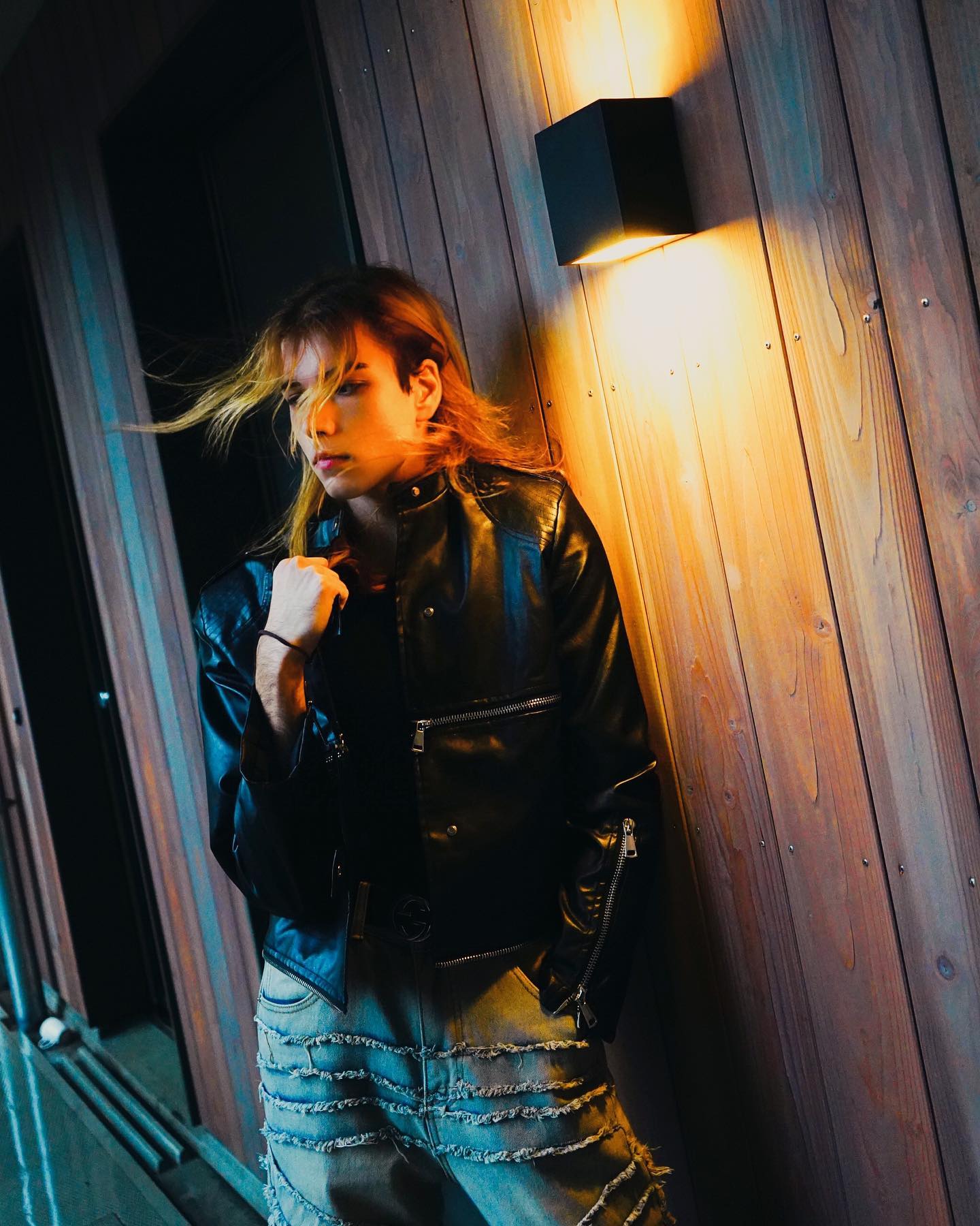 【23s Feb.】Zipped Surround PU Leather Jacket-IYAMIUIO