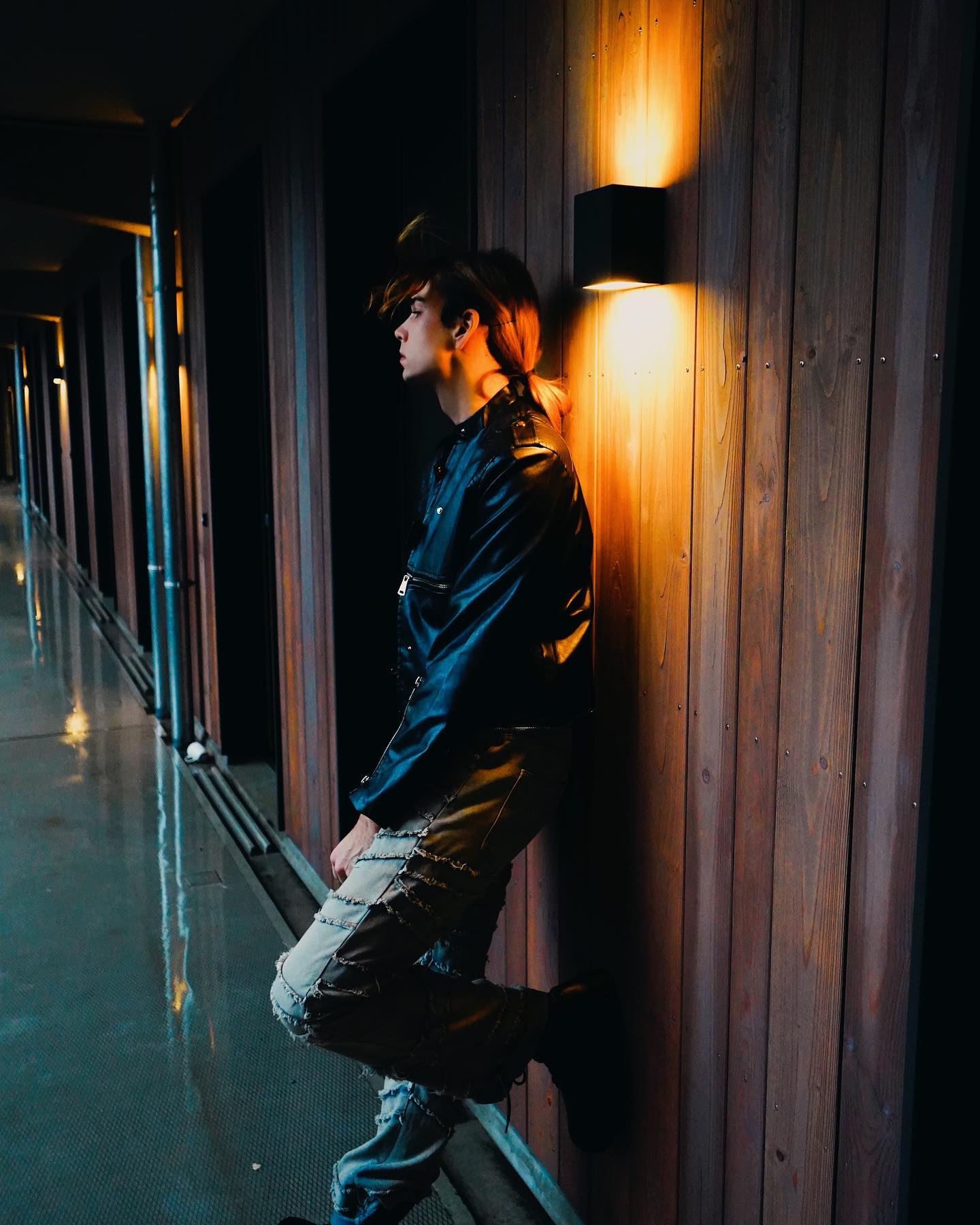 【23s Feb.】Zipped Surround PU Leather Jacket-IYAMIUIO