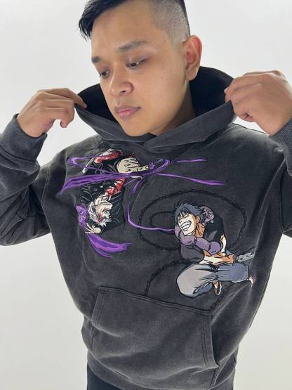 JJK Embroidered Hoodie-IYAMIUIO