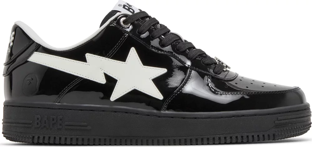 A Bathing Ape Bape Sta Low Sneakers 'White black' 1F70-191-004RED