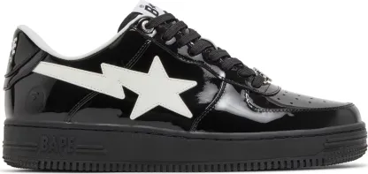 A Bathing Ape Bape Sta Low Sneakers 'White black' 1F70-191-004RED