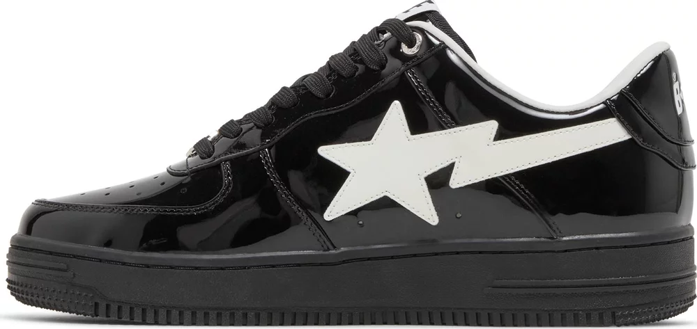 A Bathing Ape Bape Sta Low Sneakers 'White black' 1F70-191-004RED