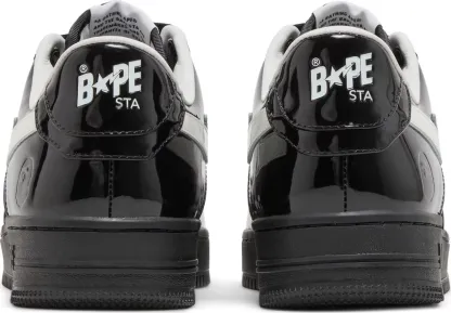 A Bathing Ape Bape Sta Low Sneakers 'White black' 1F70-191-004RED