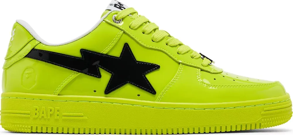A Bathing Ape Bape Sta Low Sneakers 'Black Green' 1F70-191-004RED