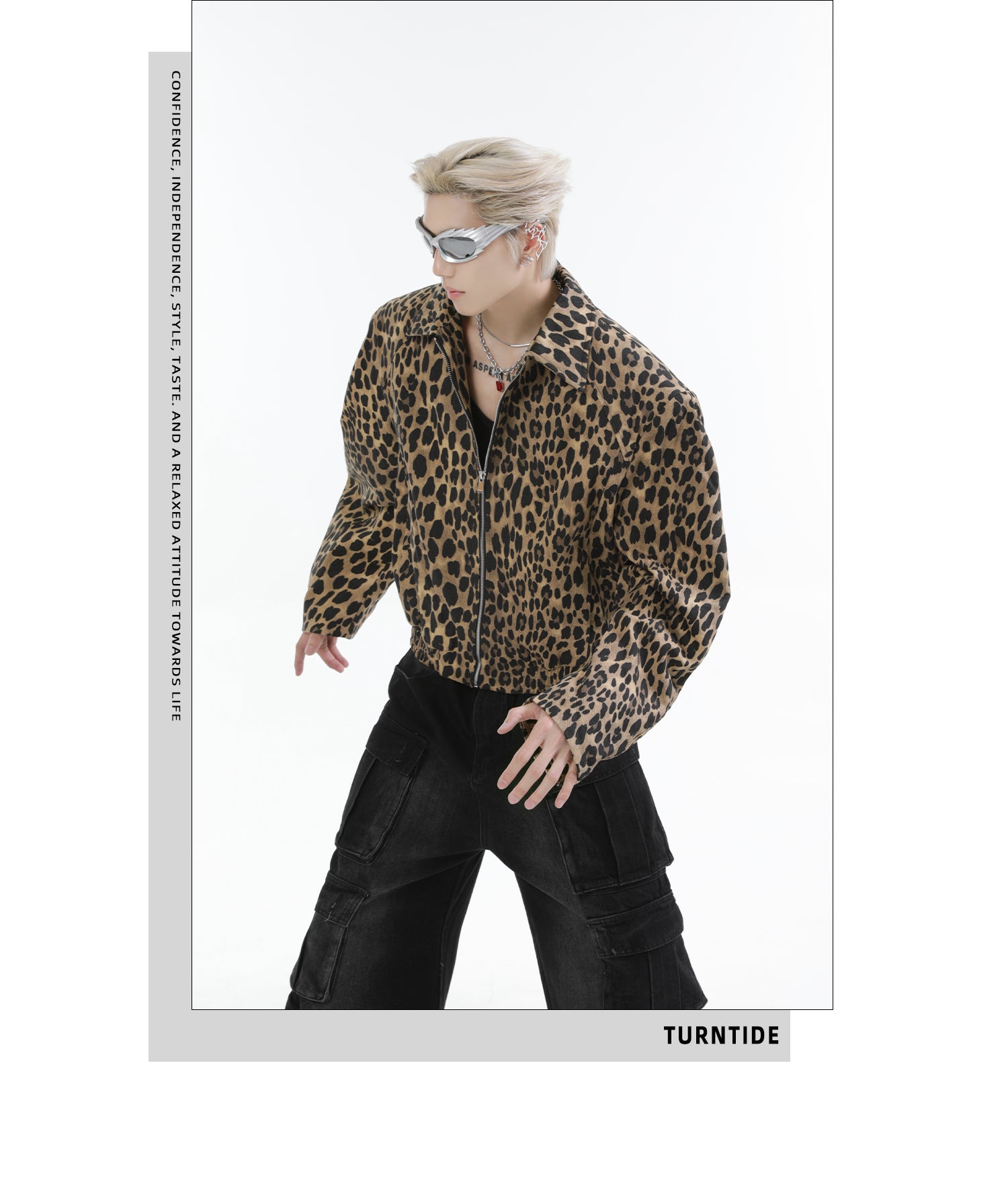 【24s Oct.】Leopard Washed Denim Vintage Jacket-IYAMIUIO