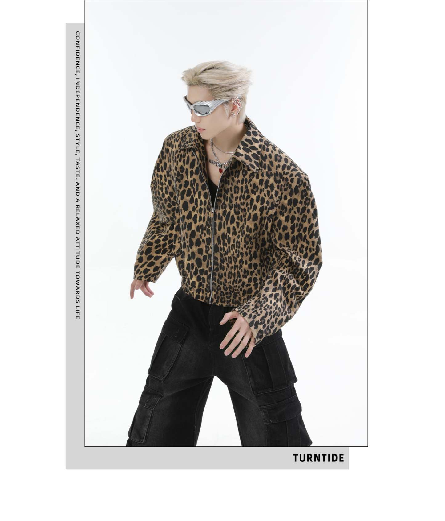 【24s Oct.】Leopard Washed Denim Vintage Jacket-IYAMIUIO