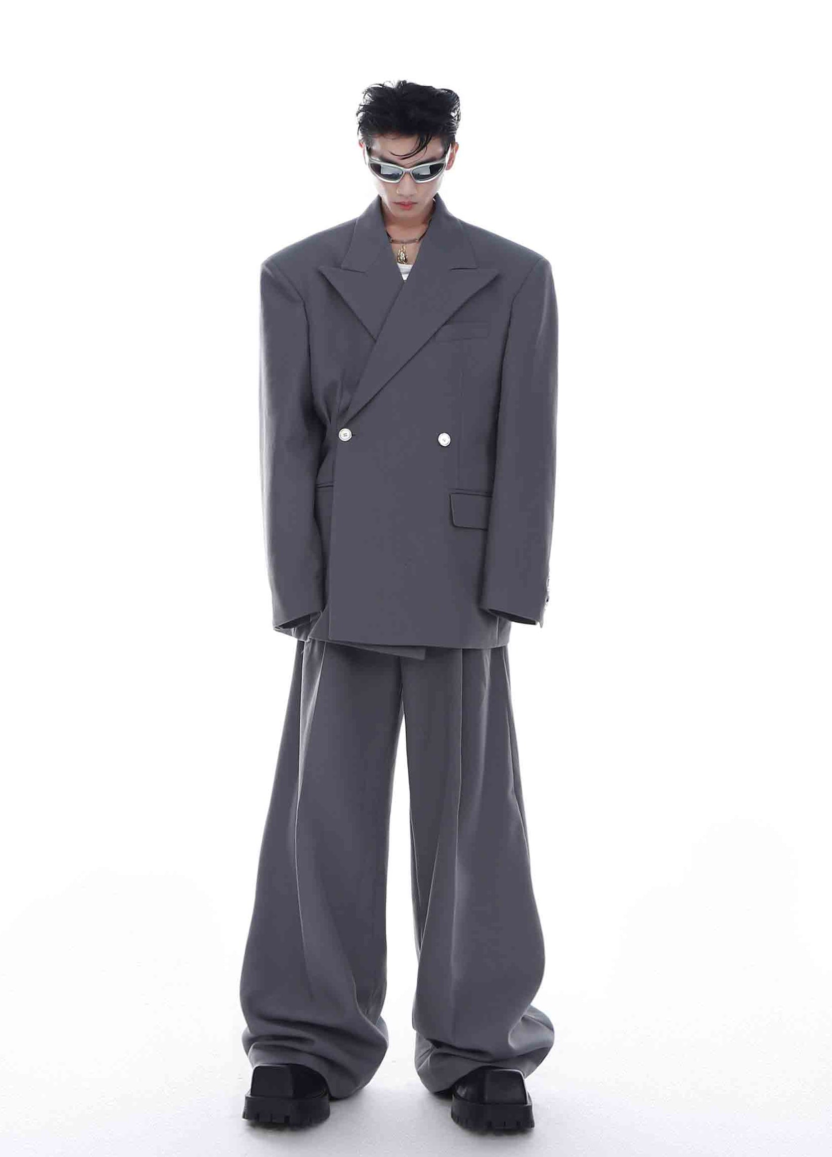 【23s Feb.】High Shoulder Twill Button Design Top Suit-IYAMIUIO