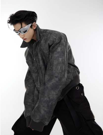 【23s August】Gradient Shoulder Pad Jacket-IYAMIUIO