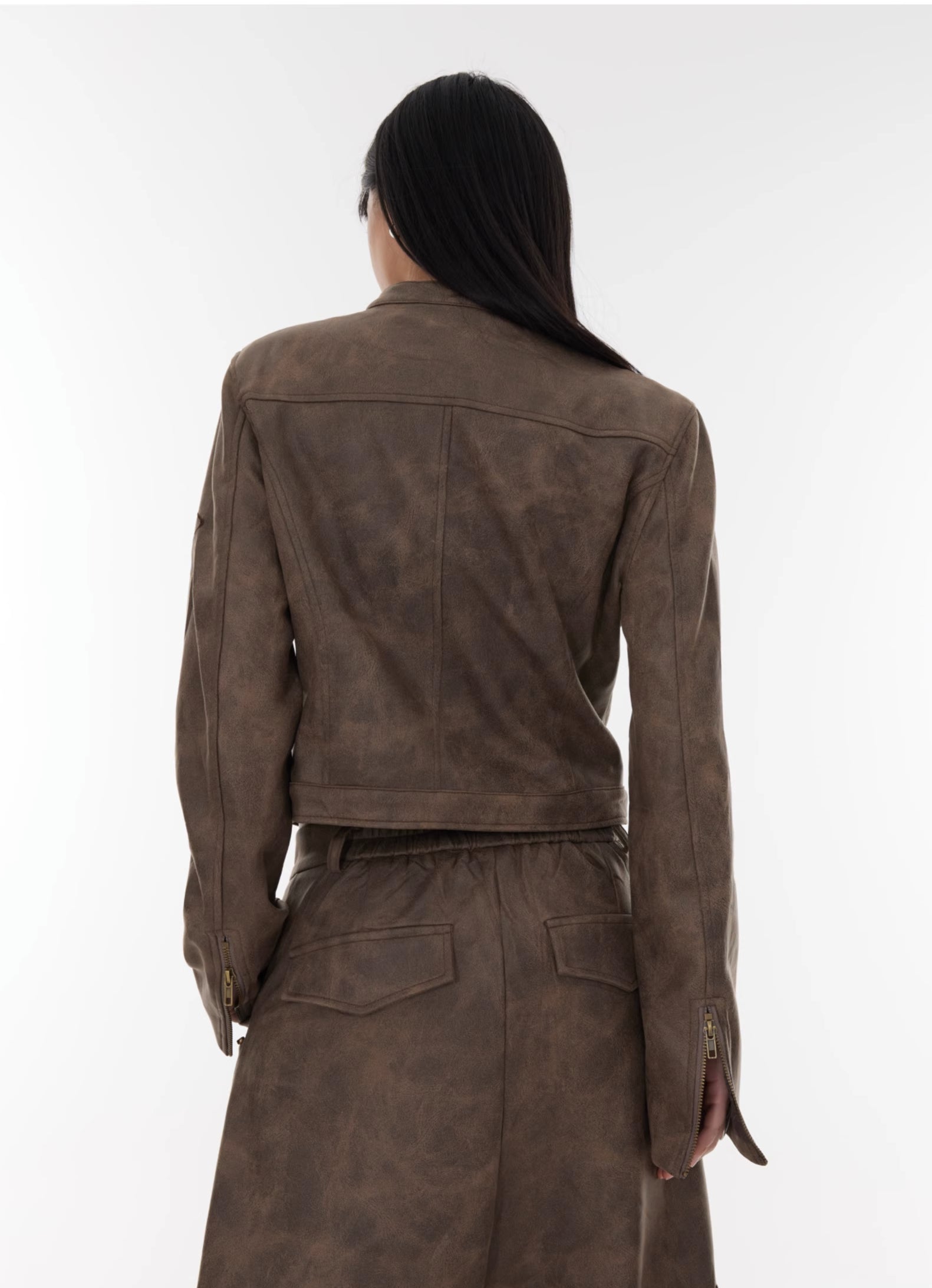 【23s August.】Biker Zipped Jacket-IYAMIUIO