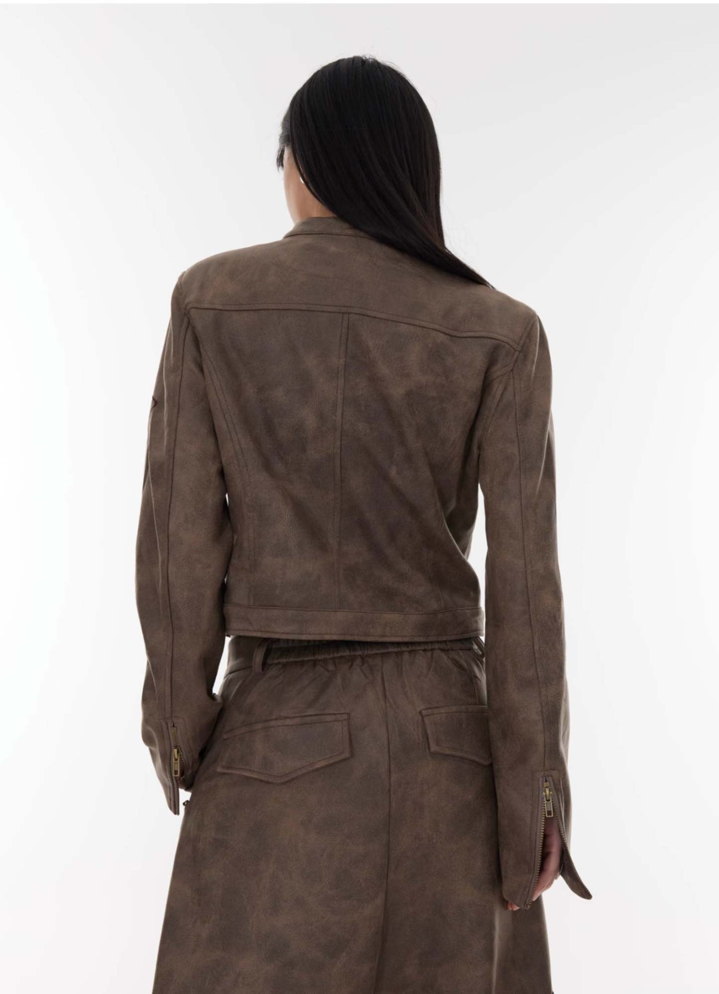 【23s August.】Biker Zipped Jacket-IYAMIUIO