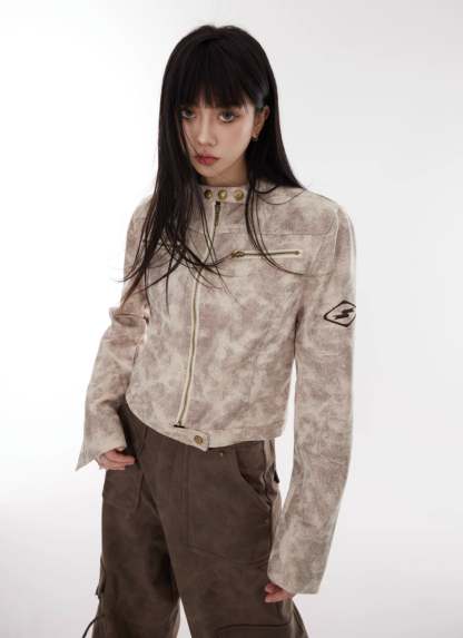 【23s August.】Biker Zipped Jacket-IYAMIUIO