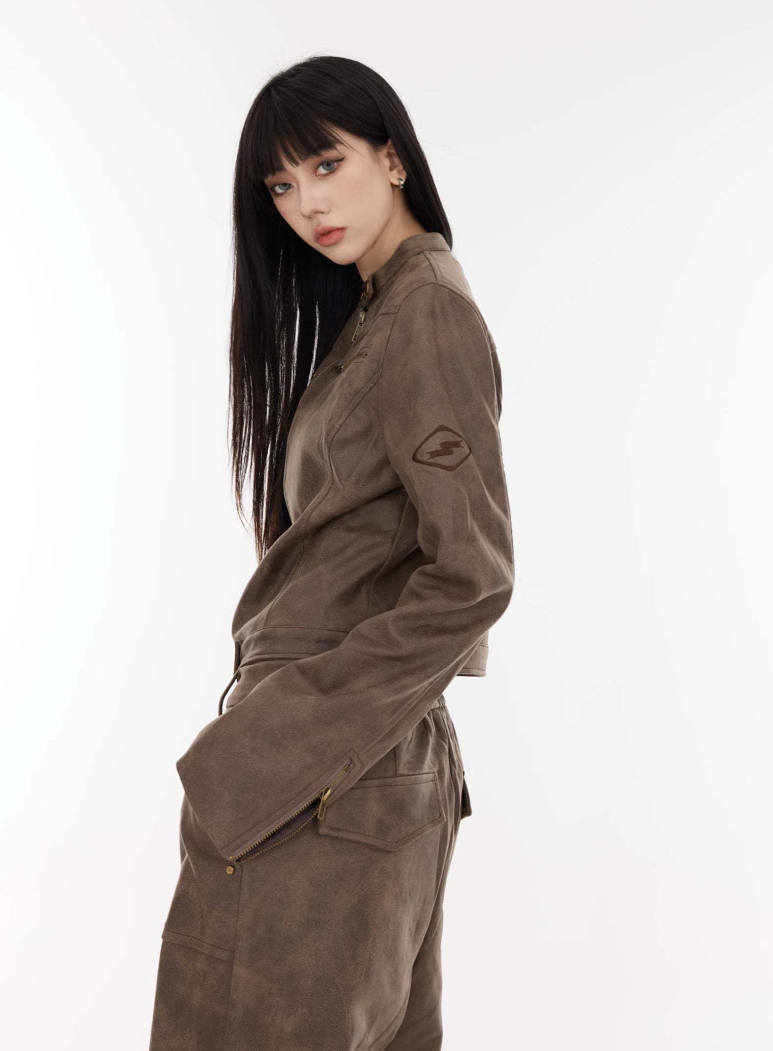 【23s August.】Biker Zipped Jacket-IYAMIUIO