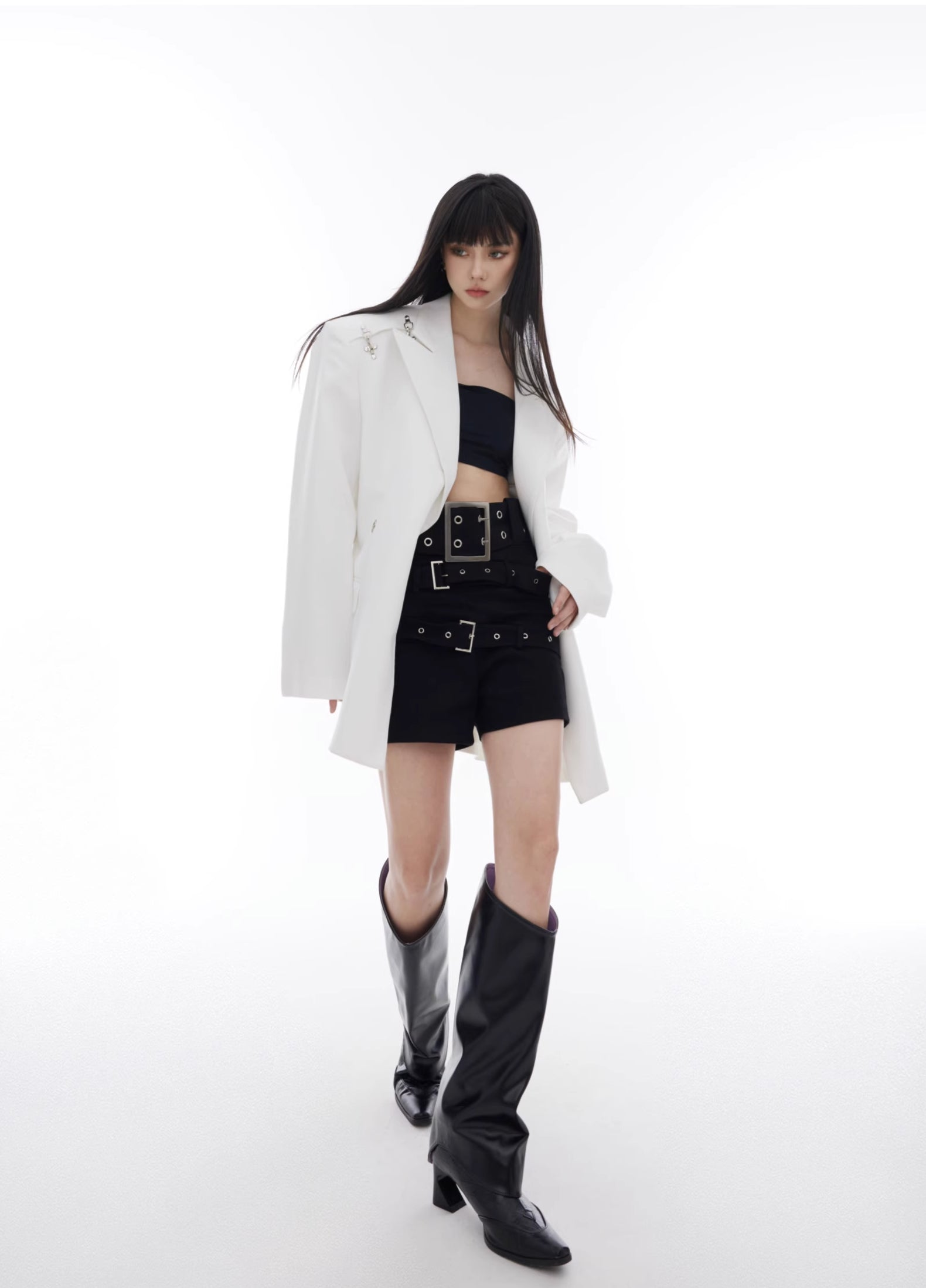 【23s August.】Loose Metal Airplane Buckle Jacket-IYAMIUIO