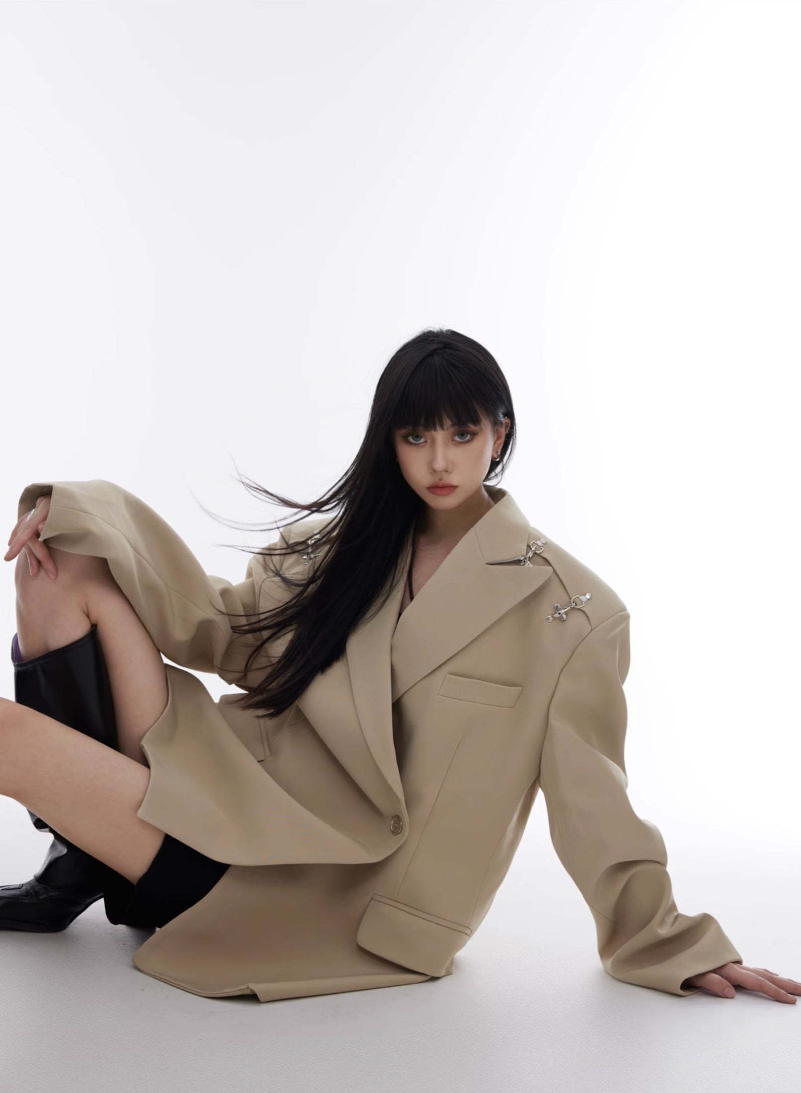 【23s August.】Loose Metal Airplane Buckle Jacket-IYAMIUIO