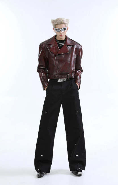【24s Oct.】Heavy Street Motorcycle Leather Jacket-IYAMIUIO