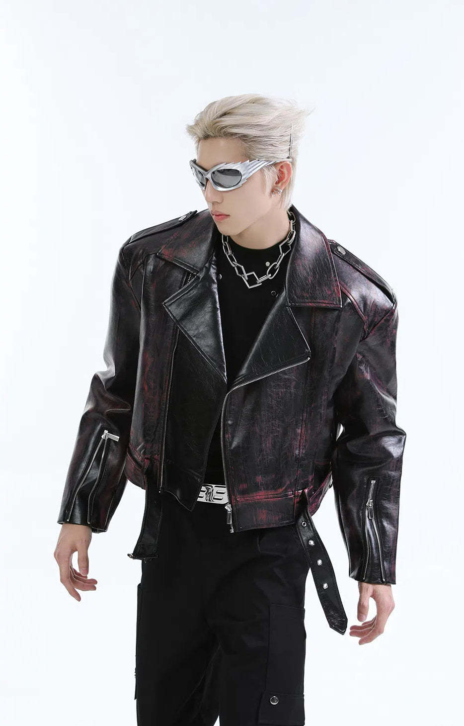 【24s Oct.】Heavy Street Motorcycle Leather Jacket-IYAMIUIO
