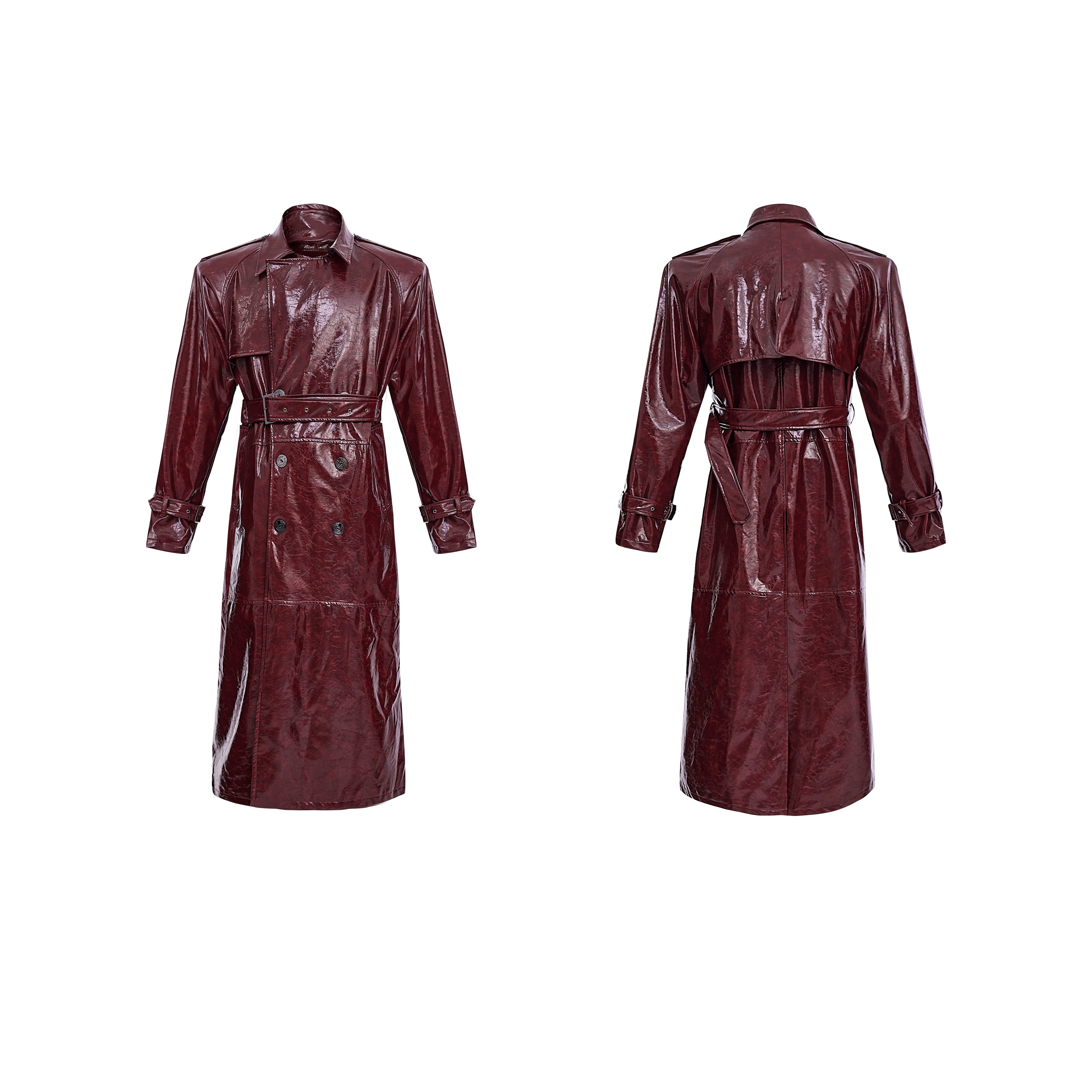【24s Oct.】Shiny Belted Trench Coat-IYAMIUIO
