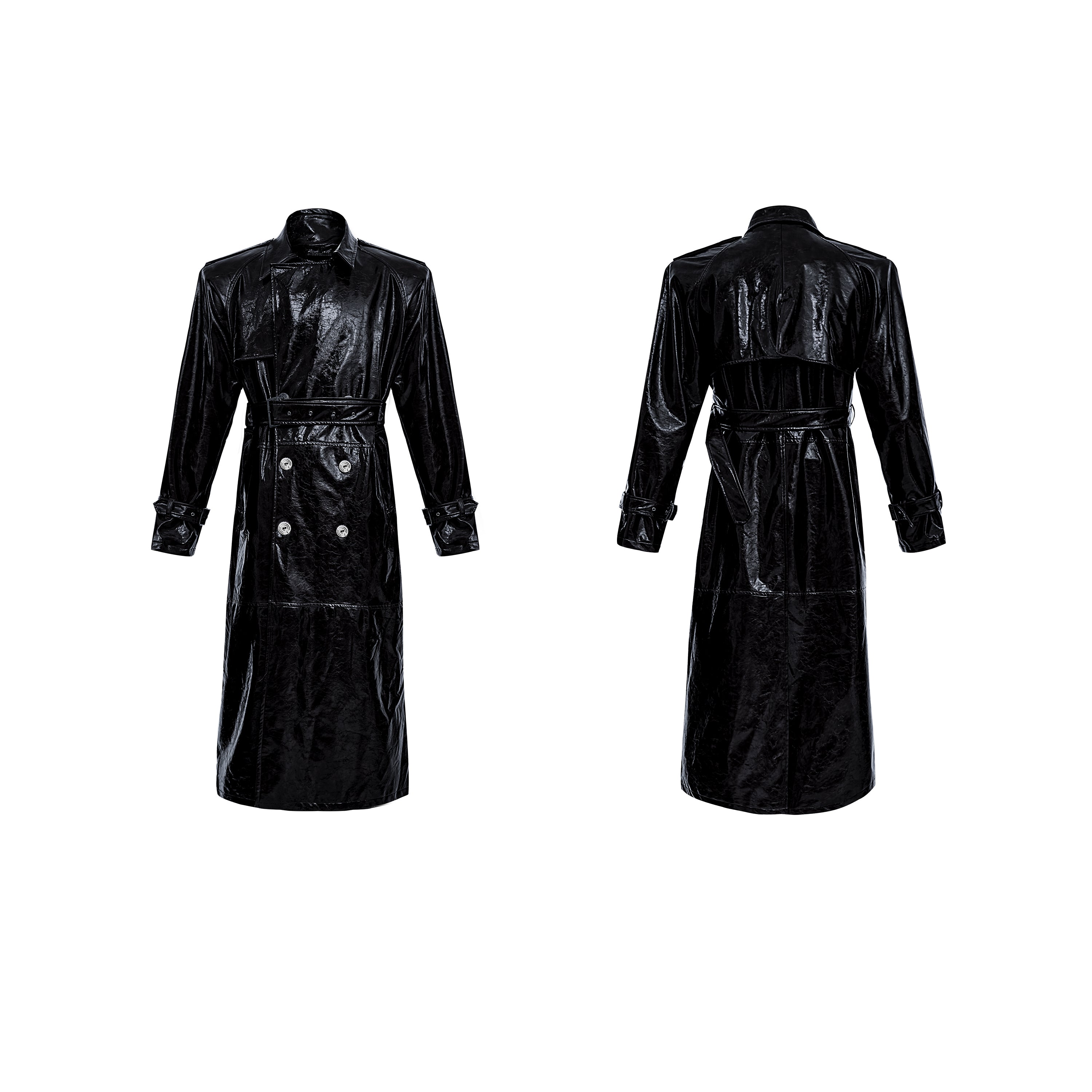 【24s Oct.】Shiny Belted Trench Coat-IYAMIUIO