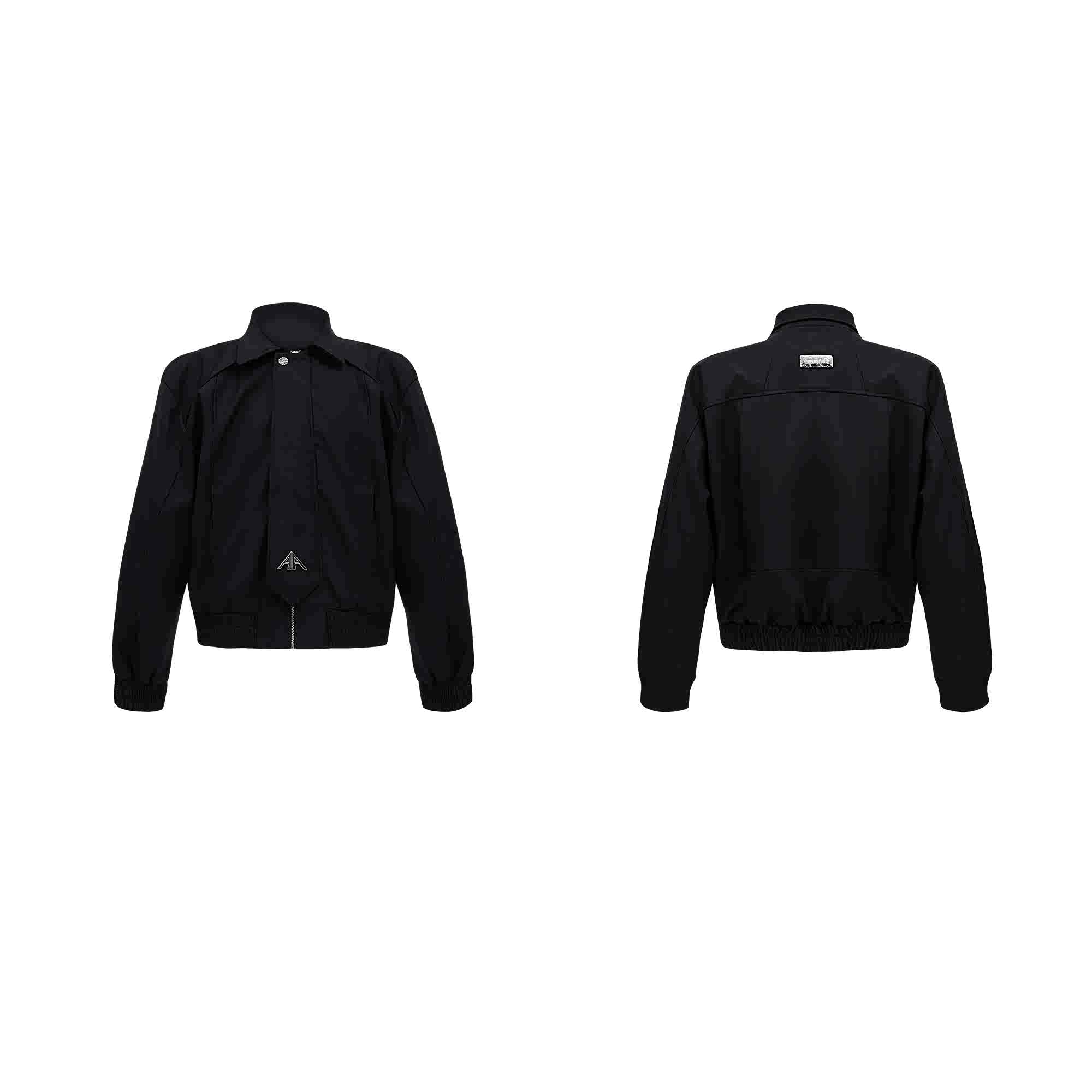 【24s Oct.】Pleated Tightening Shoulder Pads Design Sense Biker Jacket-IYAMIUIO